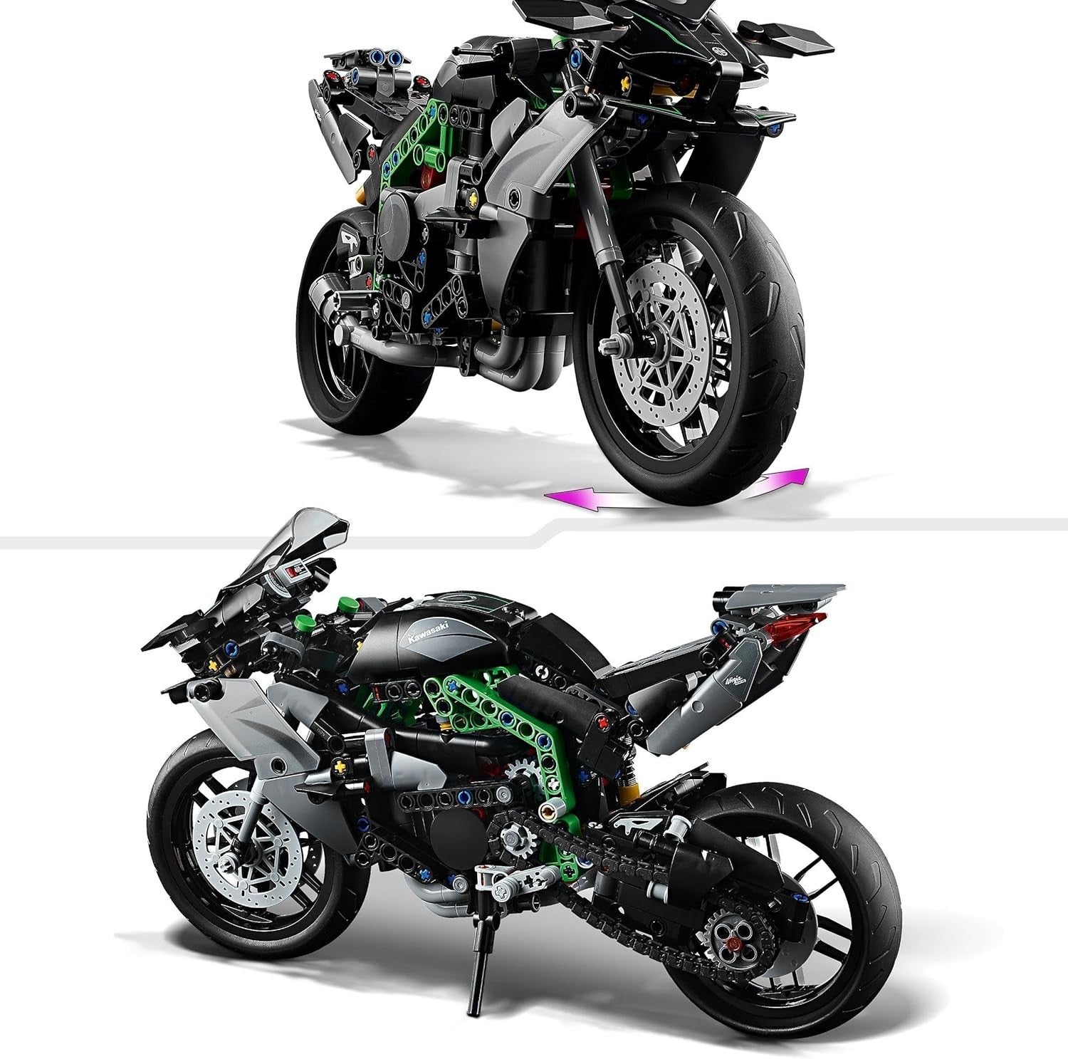 643PCS Motorbike Model Kit | 2-Speed Gearbox | Realistic Build for Kids 10+