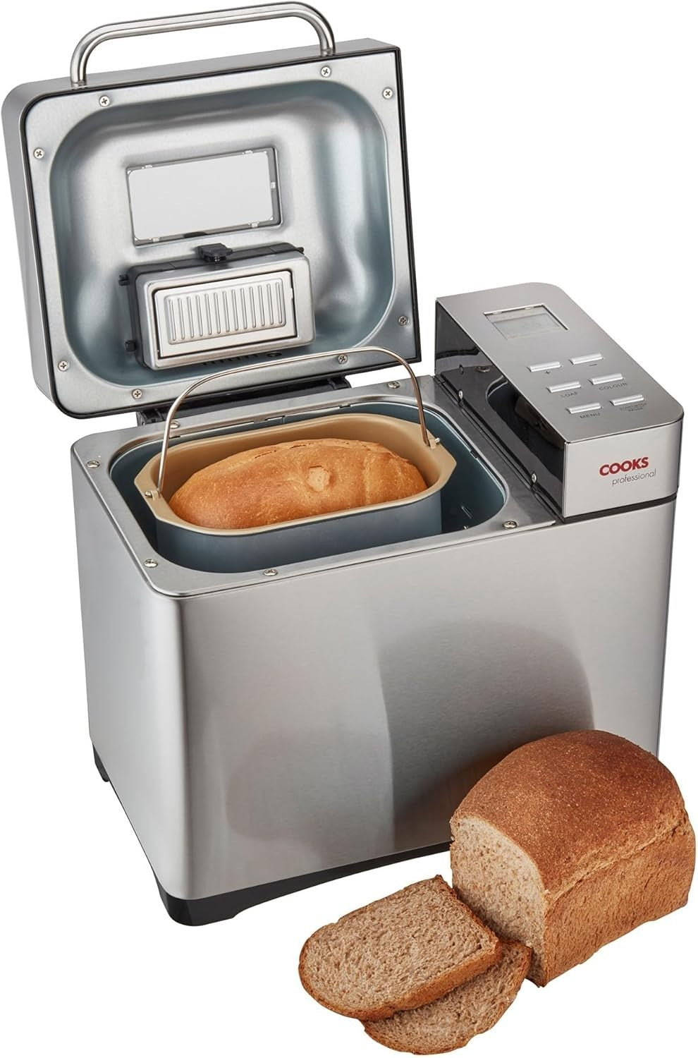1KG Digital Bread Maker 19 Programs Fruit & Seed Dispenser Silver