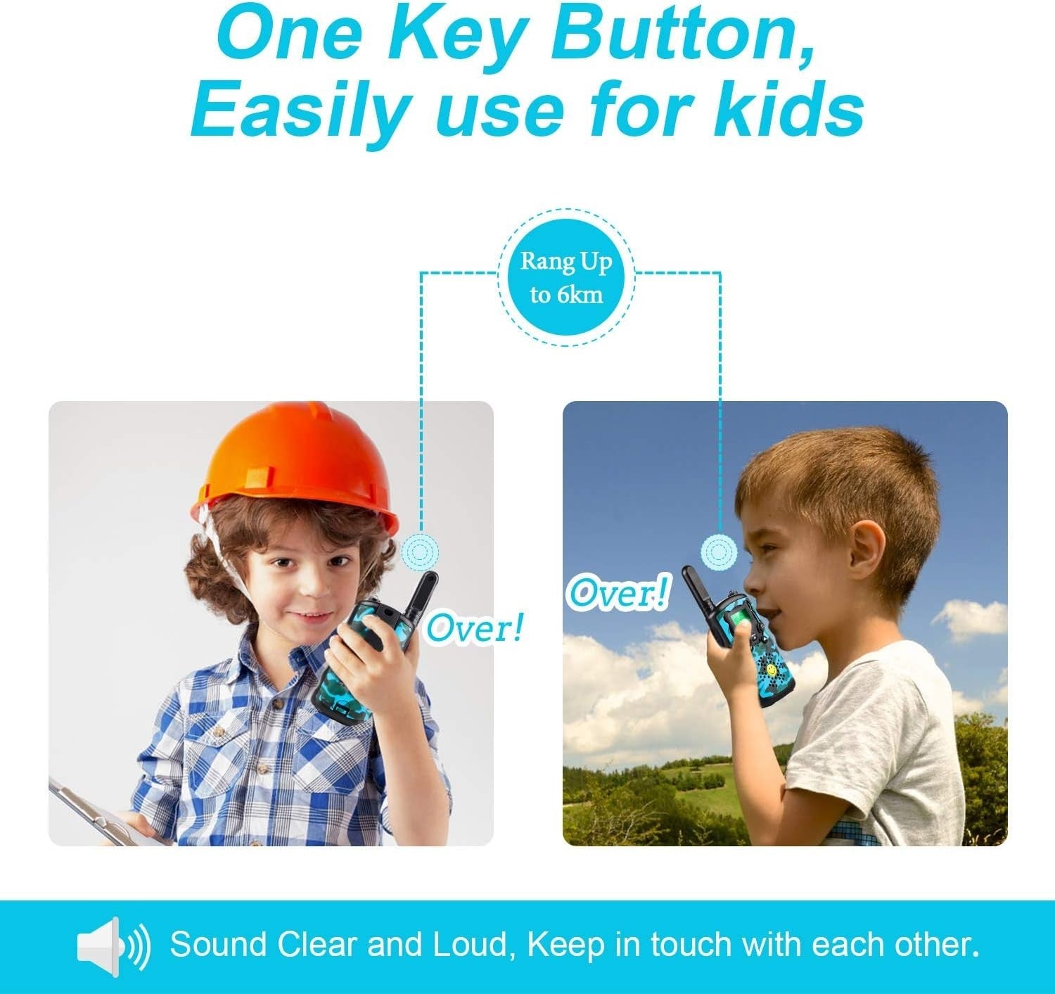 Kids & Adults Walkie Talkies 4 Mile Long Range 8 Channel 2 Way Radios