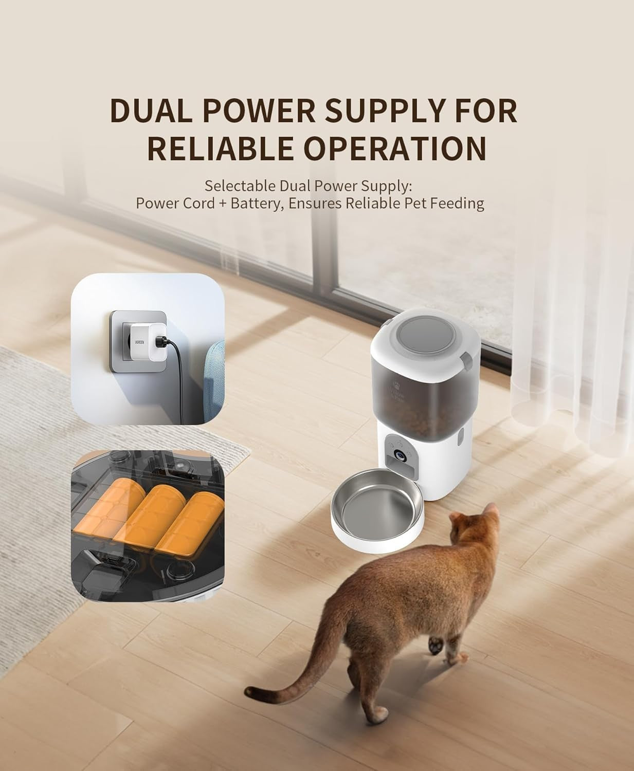 Smart Pet Feeder Water Fountain HD Camera WiFi Auto Food Dispenser