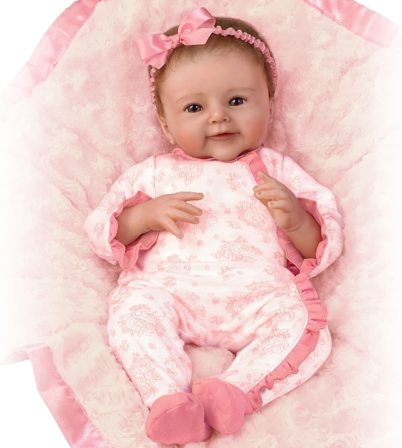 18” Lifelike Baby Doll Soft Vinyl Skin Weighted Cloth Body Blanket