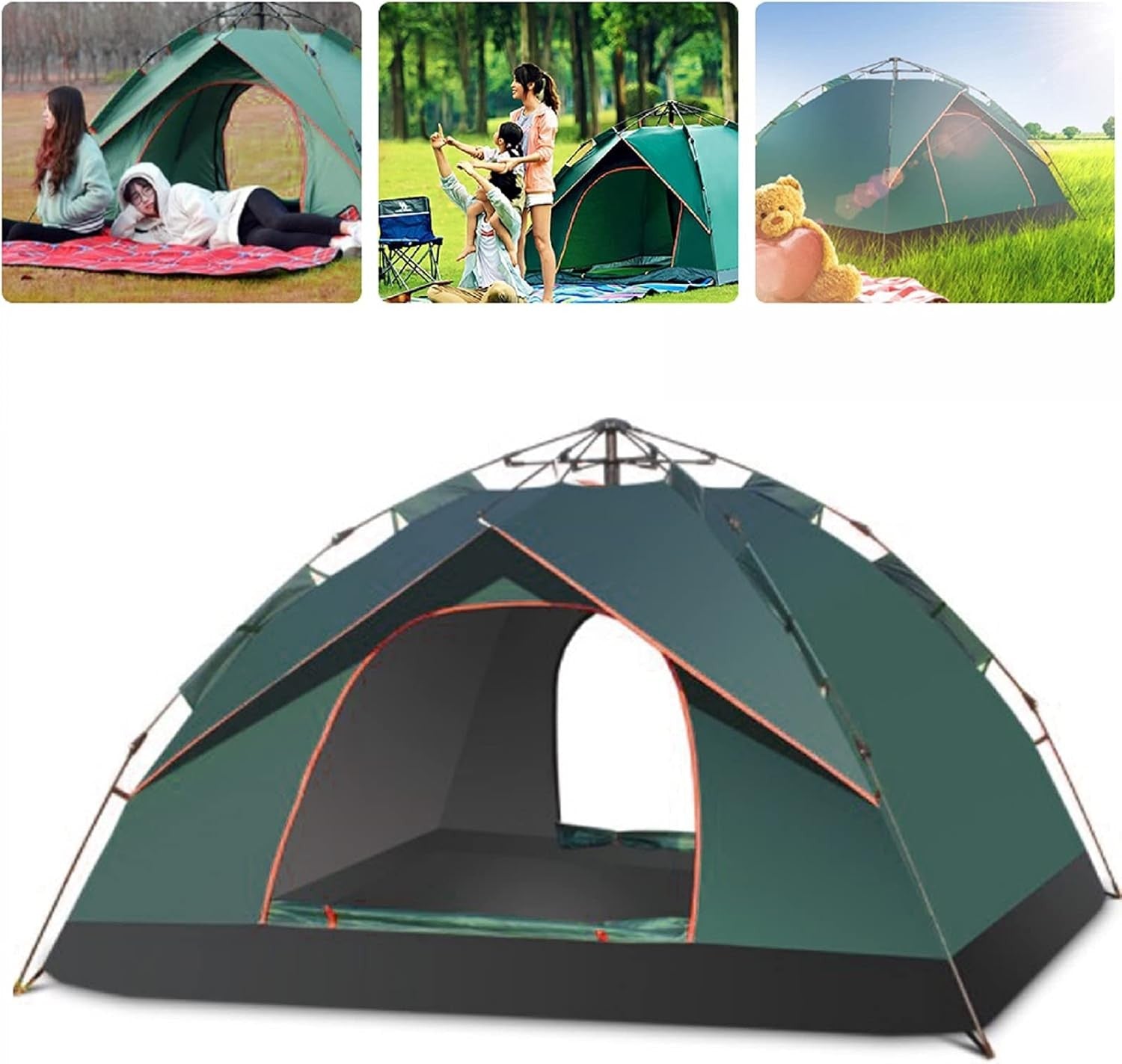2-3 Man Pop Up Camping Tent Waterproof Automatic Dome