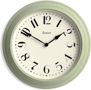 40cm Sage Green Wall Clock Silent Classic Retro Round Decor for Kitchen Home