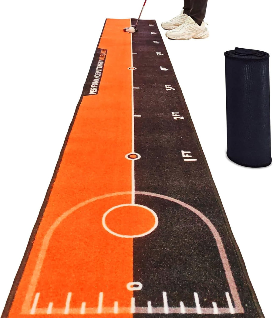 Professional 10ft Golf Putting Mat Alignment Training Green Indoor Practice