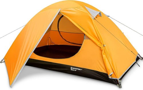 2 Person Ultralight Camping Tent Waterproof 3-4 Season Orange