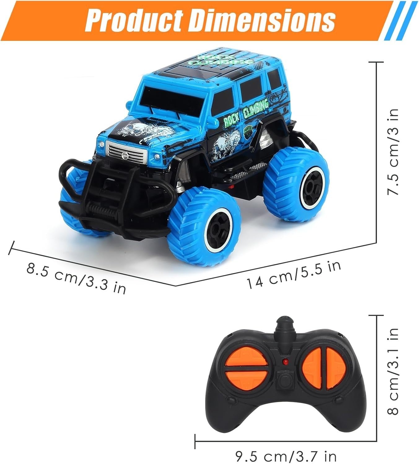 Cartoon Remote Control Toy for Ages 3–6, Safe Durable Off-Road Racing