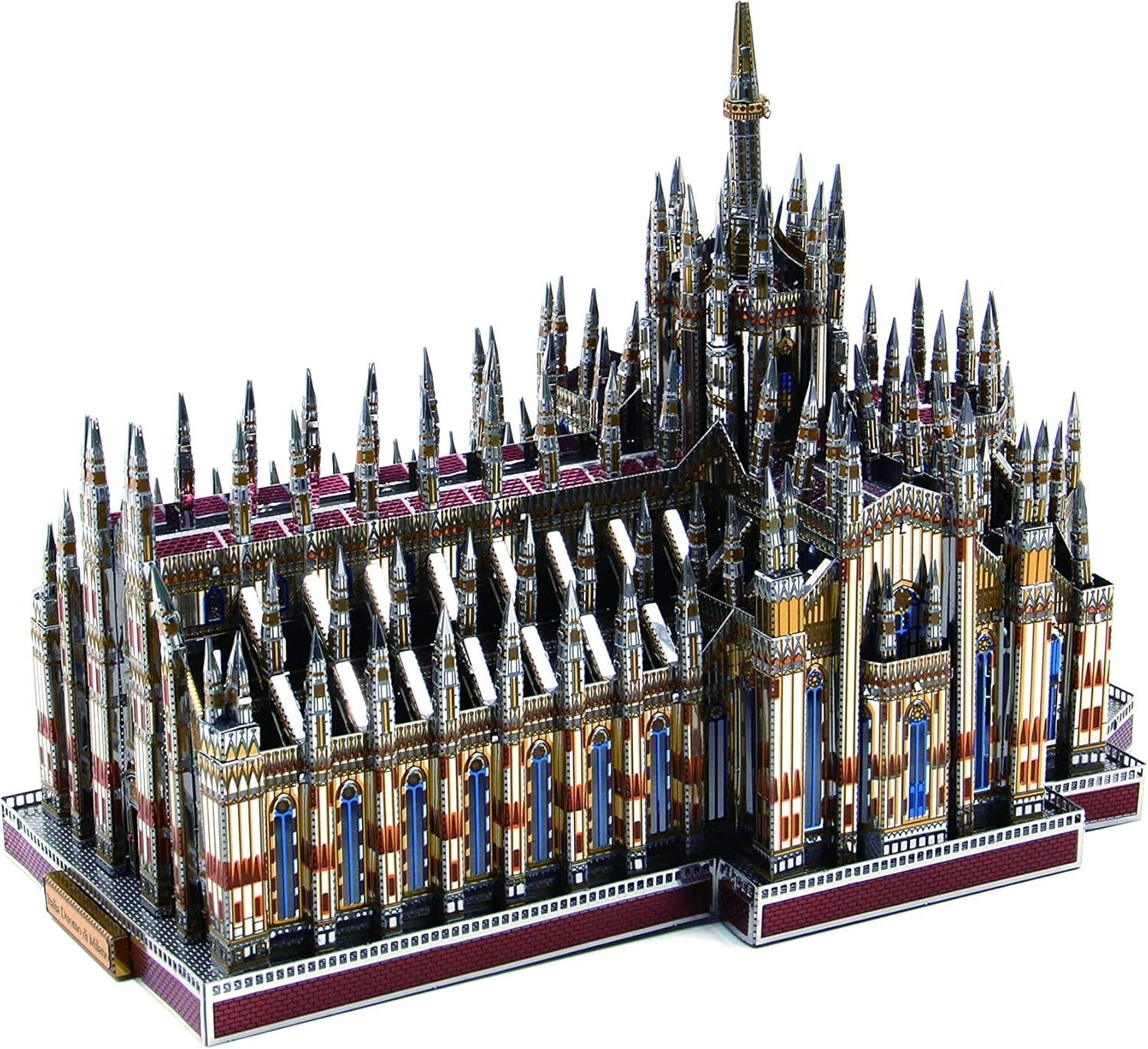 3D Metal Milan Cathedral Puzzle Model Building Kit, Laser Cut Jigsaw