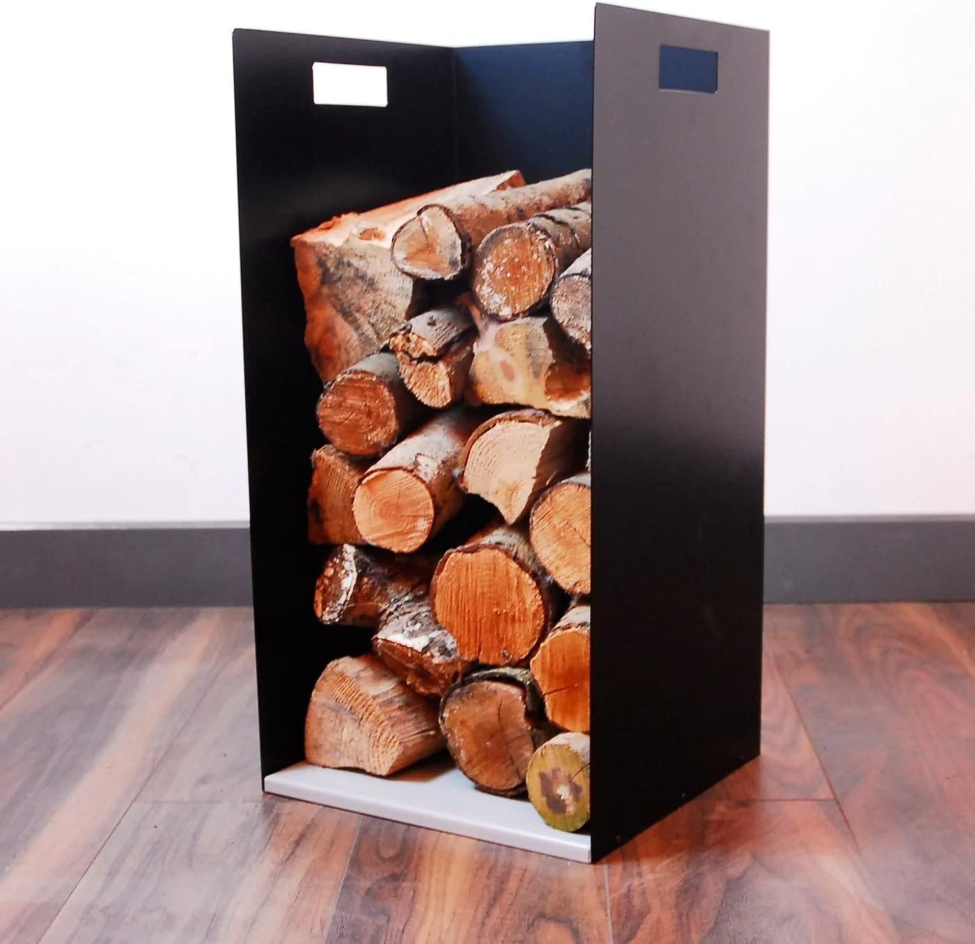 Firewood Log Holder Tall Metal Basket Indoor Storage for Fireplace Stove