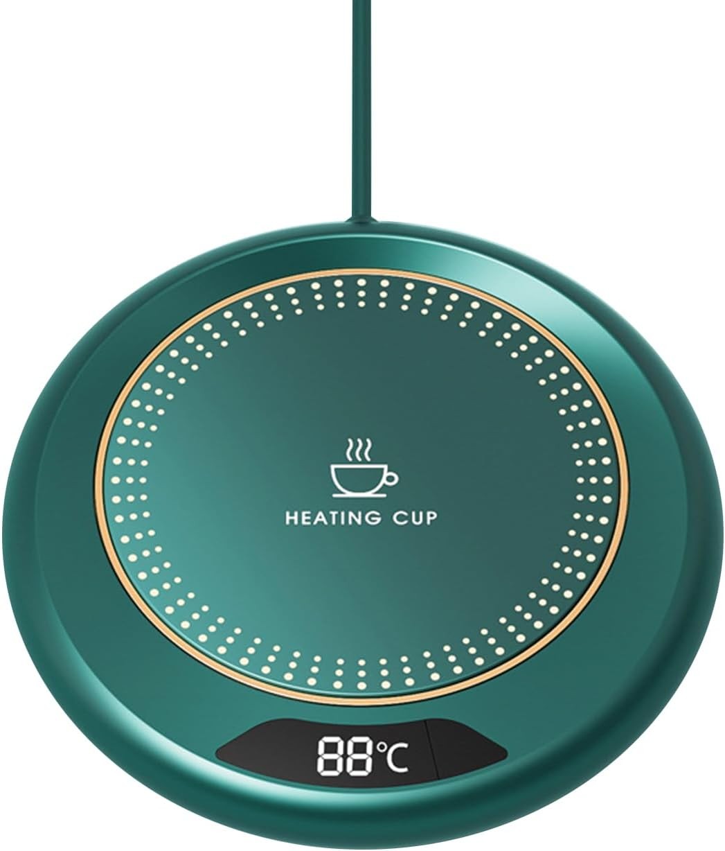 Ceramic Coffee Mug Set USB Warmer Plate Spoon