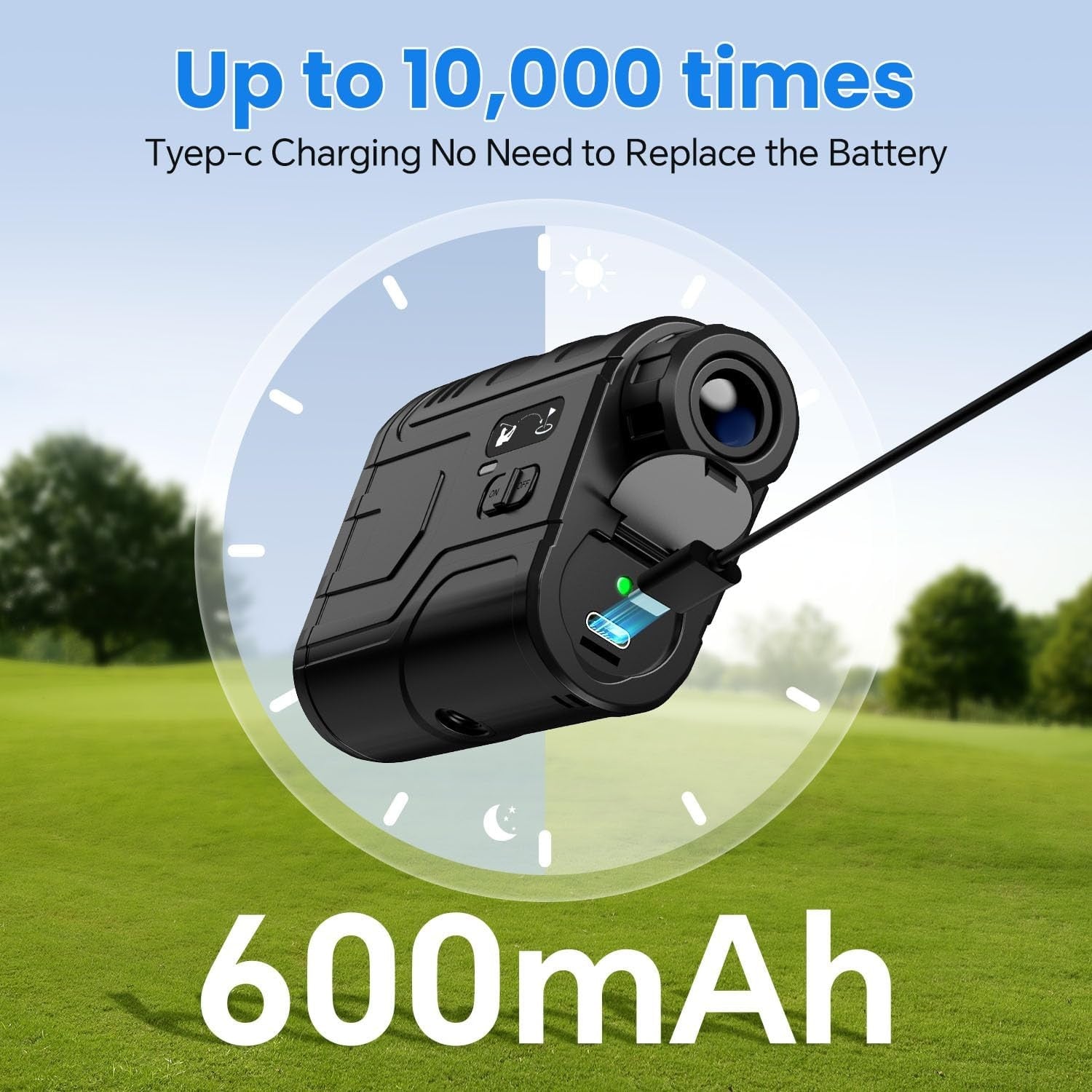 Golf Range Finder 1200 Yards Slope Flag Lock Vibration Rechargeable