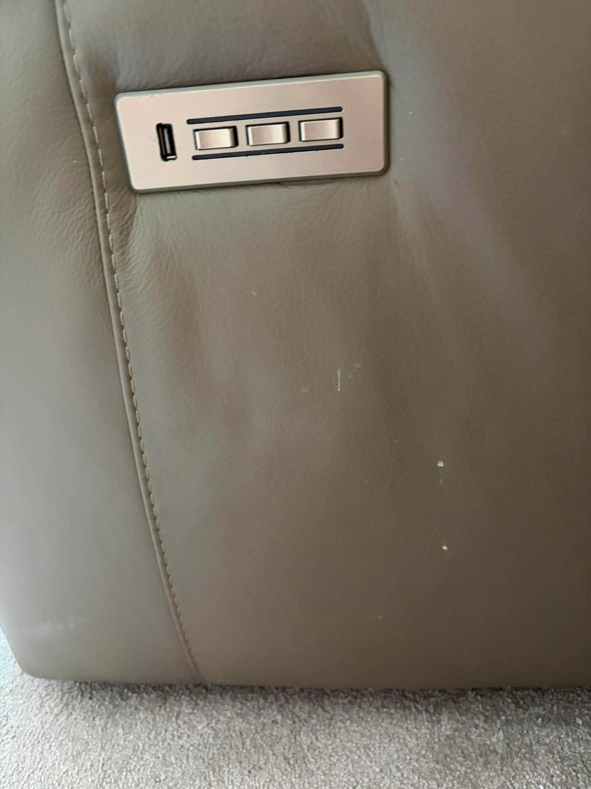Luxe Electric Brown Leather Corner Sofa (PTP)