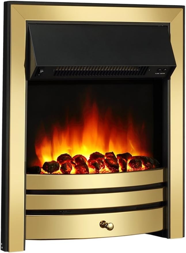 Electric Fireplace Suite 48" Remote Control LED Flame Heater White