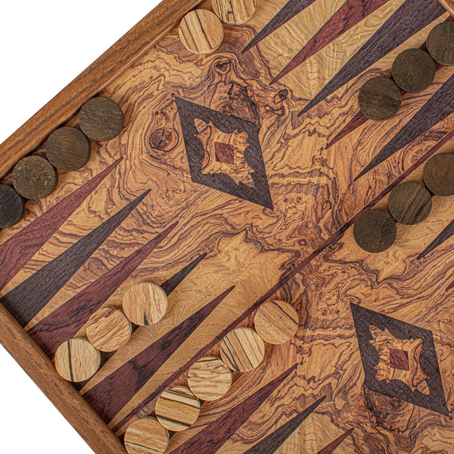 2-in-1 Wooden Chess & Backgammon Set | 27cm Luxury Walnut Board Gift