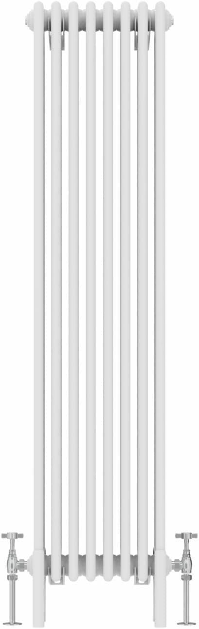 White Quadruple Column Vertical Radiator 1500x380mm Bathroom