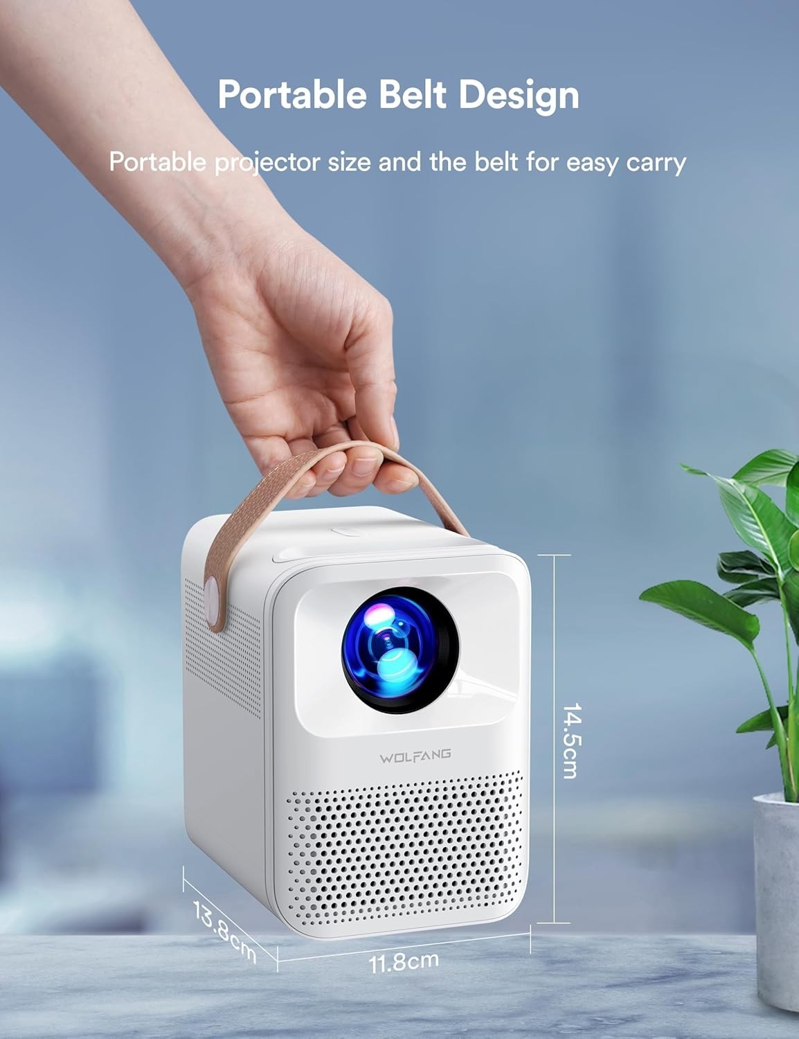 4K Mini Projector 1080P WiFi Bluetooth 200" Portable Home Theater