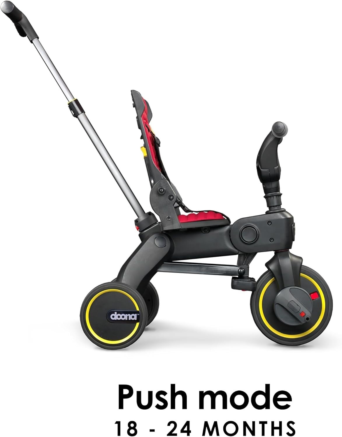 Premium Foldable Toddler Trike 4 in 1 Parent Handle Bike Red 10M-3Y