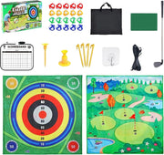 Golf Practice Mat 42x42 Indoor Outdoor Swing Trainer Target Game Set