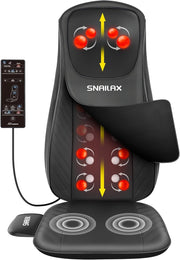 Shiatsu Neck & Back Massager with Heat Deep Kneading Chair Pad Adjustable