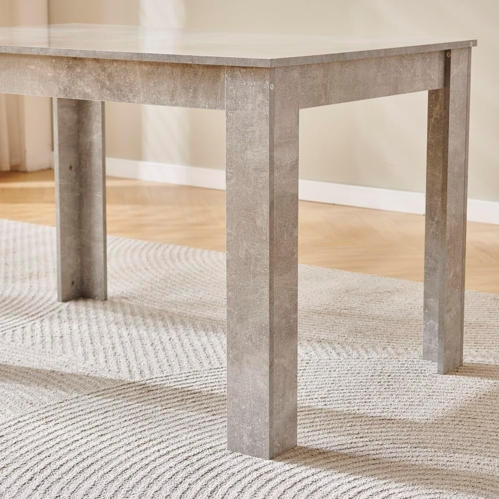 Modern 5-Piece Dining Set Grey Velvet Chairs & Marble Table Compact Kitchen