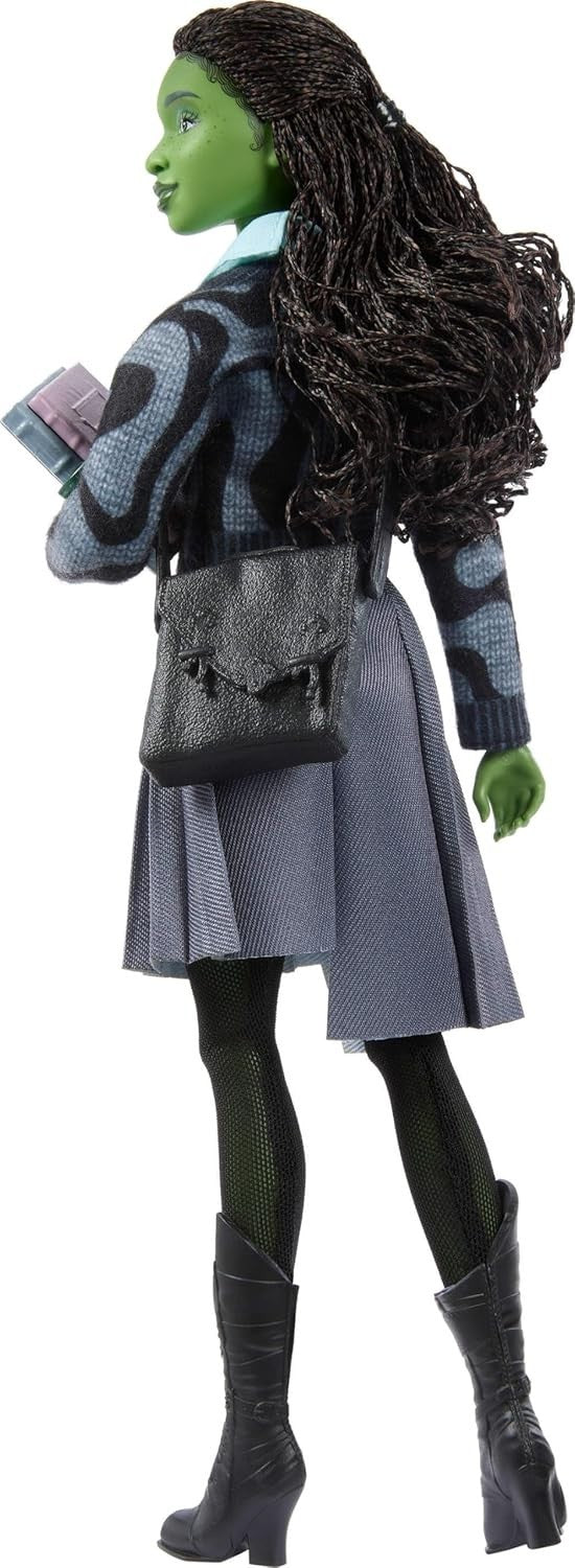Magic School Fashion Doll Green Skin Poseable Outfit Bag Book Toy Gift