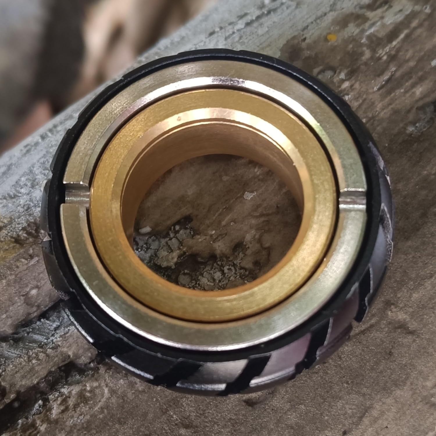 Black Magnetic Haptic Fidget Ring Stainless Steel ADHD Stress Toy