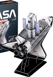 3D Space Shuttle Puzzle Model Kit - Educational, 126 Pieces, 33.5x49cm