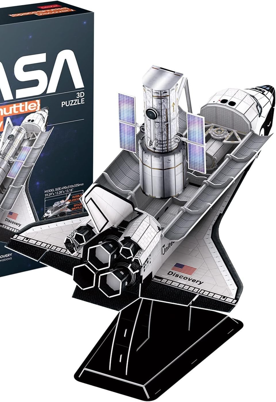 3D Space Shuttle Puzzle Model Kit - Educational, 126 Pieces, 33.5x49cm