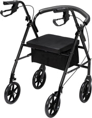 Lightweight Rollator Walker with Seat Folding All Terrain 8” Wheels