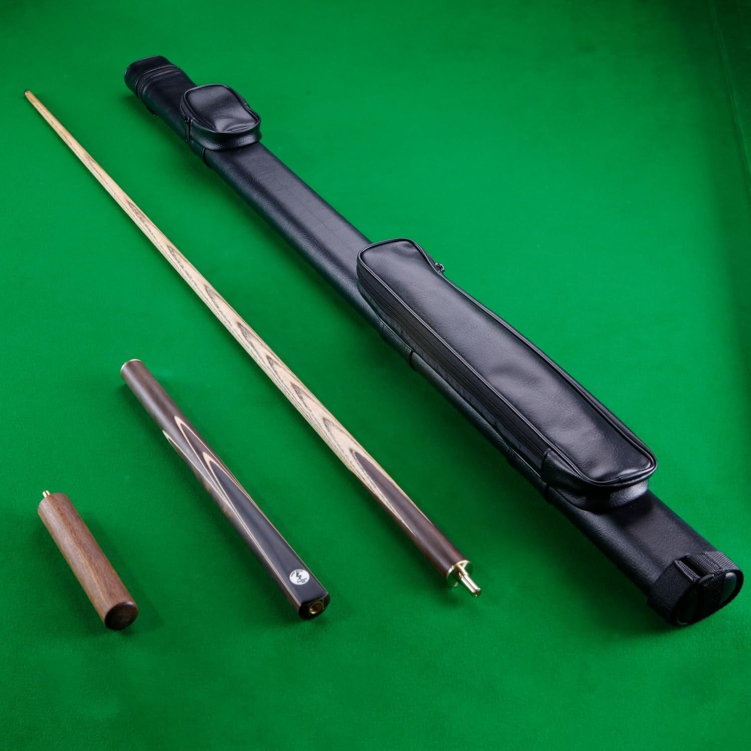 57" Snooker Pool Cue 3/4 Joint 9.5mm Tip Extension Case Wood Options