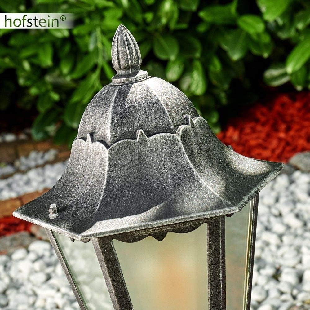Outdoor Lamp Lignac Frost, 74cm Antique Black/Silver Bollard Light, E27
