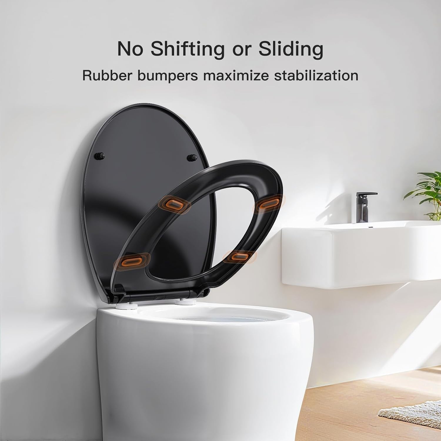 Soft Close Toilet Seat Quick Release Top Fixing O Shape White Adjustable Hinges