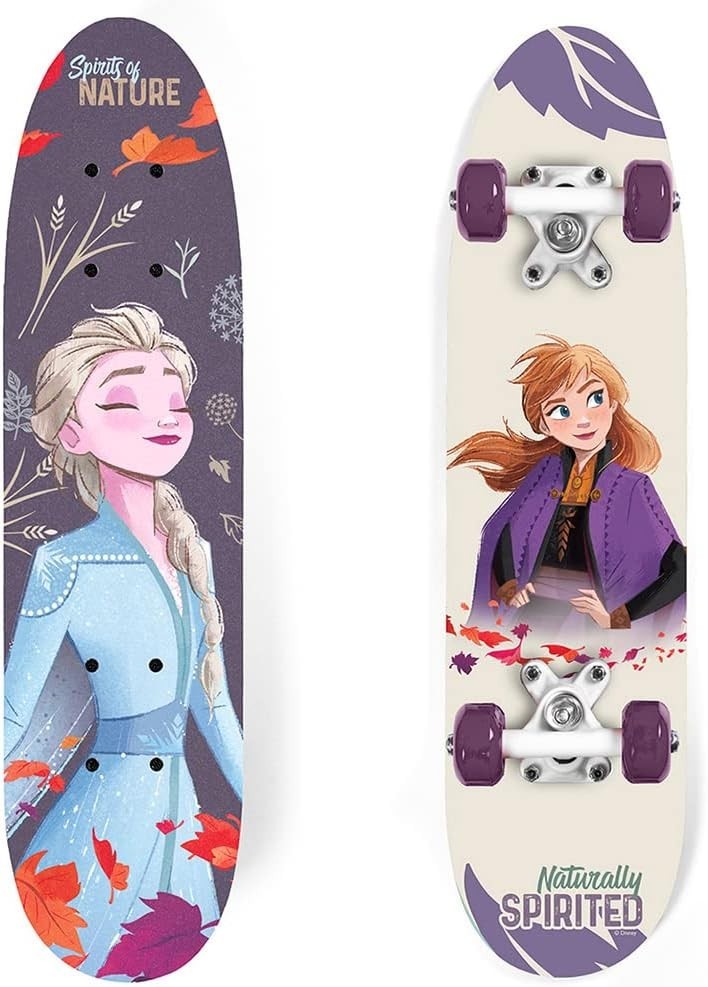 Frozen Wooden Skateboard 61x15cm Maple Deck, ABEC-7 Bearings, PVC Wheels