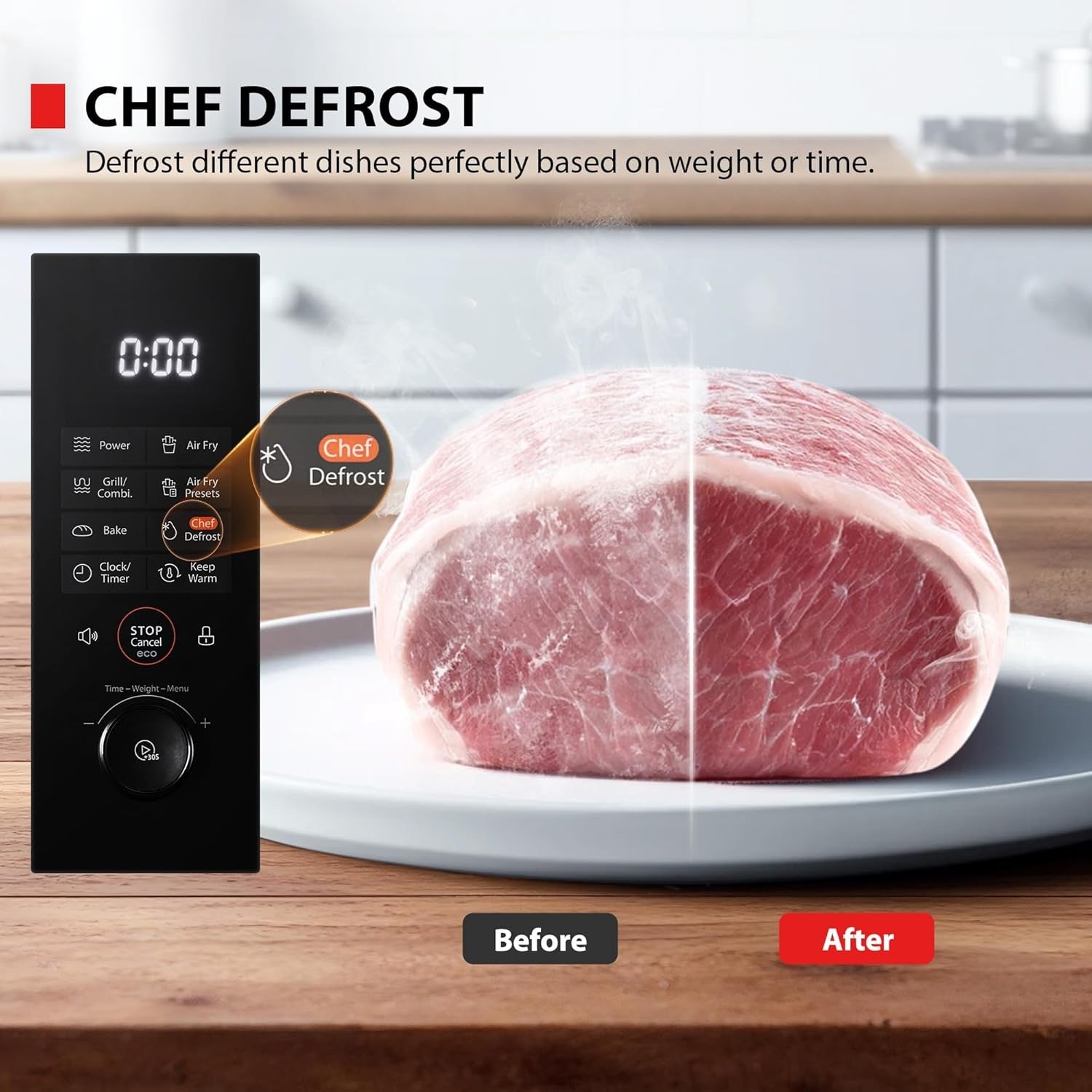 26L Air Fry Microwave 6-in-1 900W 1500W Grill Convection Black