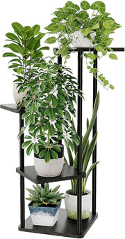 Bamworld 4 Tier Plant Stand Indoor Small Metal Plant Shelf for Multiple Plants C