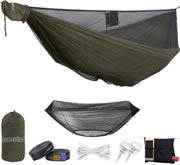 Camping Hammock w/ Mosquito Net 500lbs 11FT | Lightweight, Ripstop Nylon