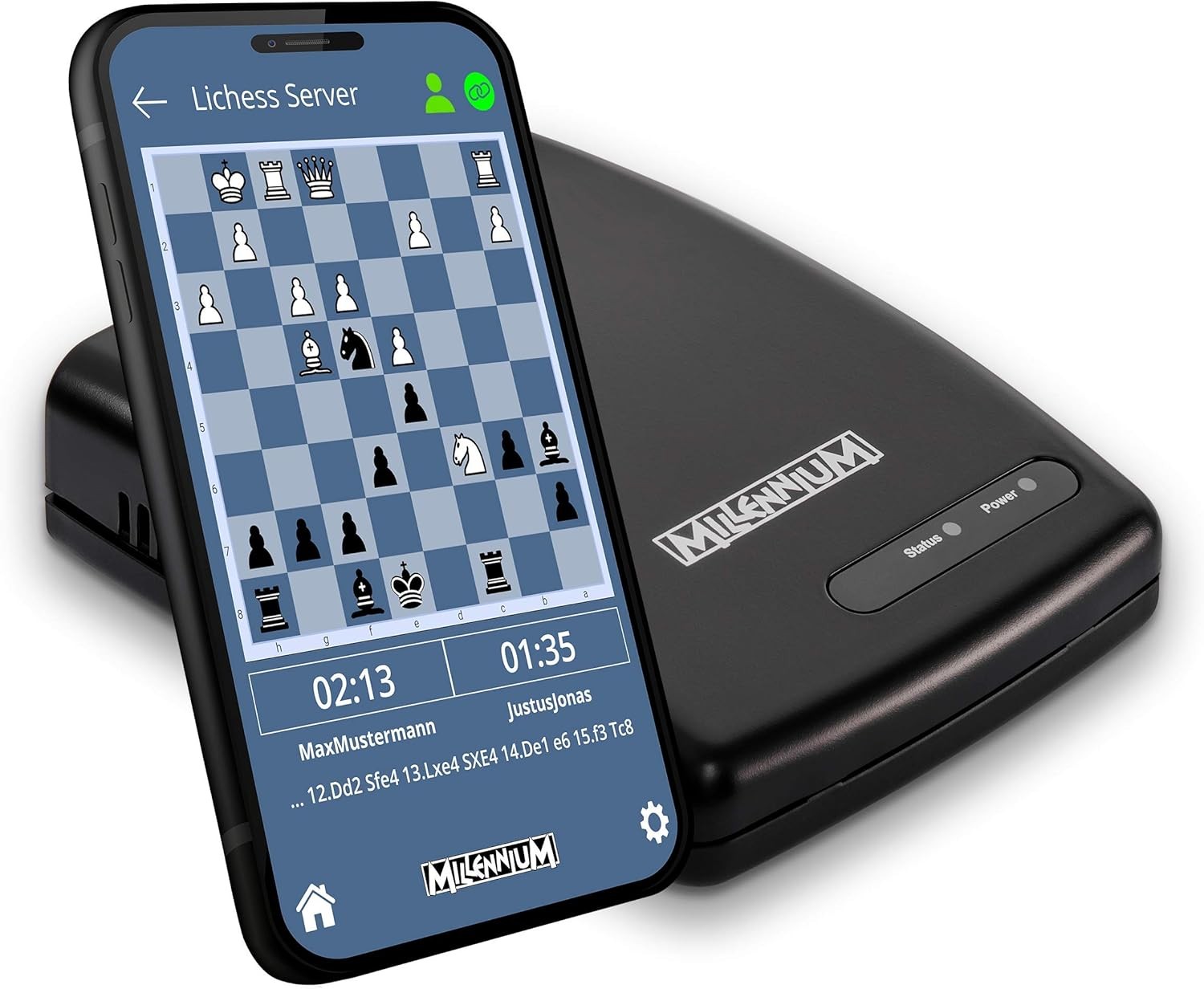 Luxury Wooden Electronic Chess Set with Modular System & Premium Pieces (N)
