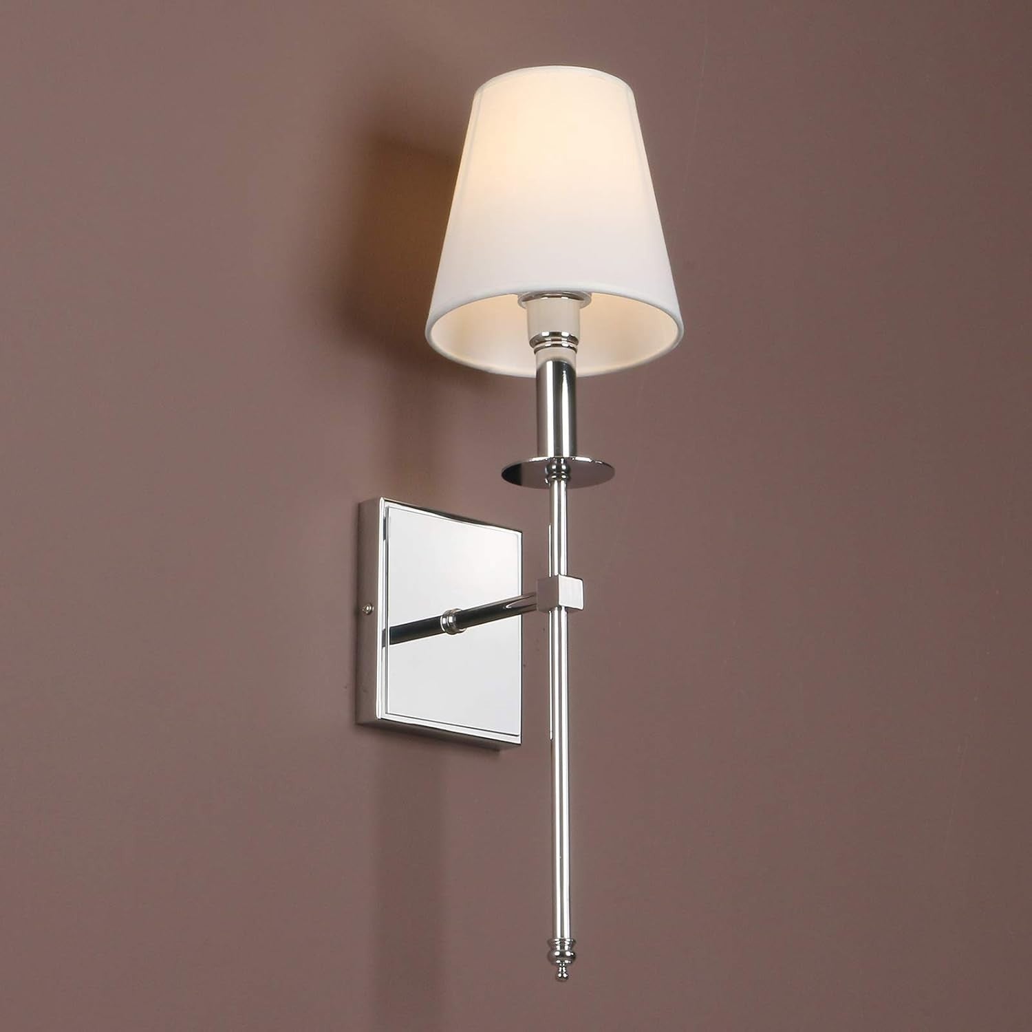Vintage Modern Linen Wall Sconce Light with Adjustable LED Bedside Lamp