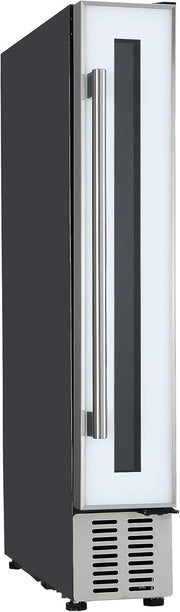 7 Bottle Slim Wine Cooler Under Counter White Digital Touch Control 15cm