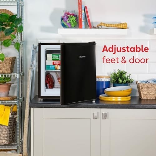 31L Mini Freezer Table Top Compact Adjustable Shelf Black Quiet