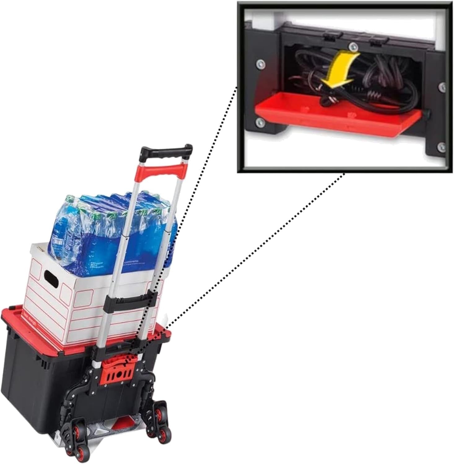 Stair Climbing Folding Hand Truck 6 Wheel Aluminum Dolly 150lb Cart