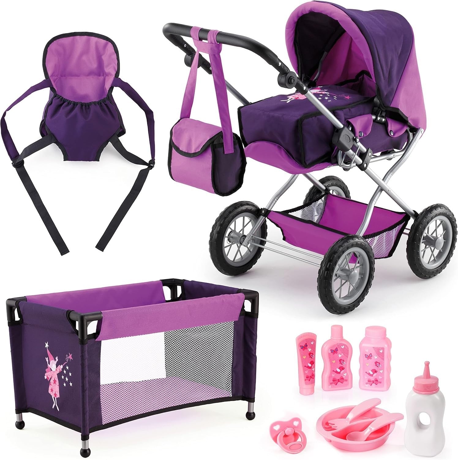 Doll Pram Mega Playset Stroller Carrycot Bed Carrier Accessories