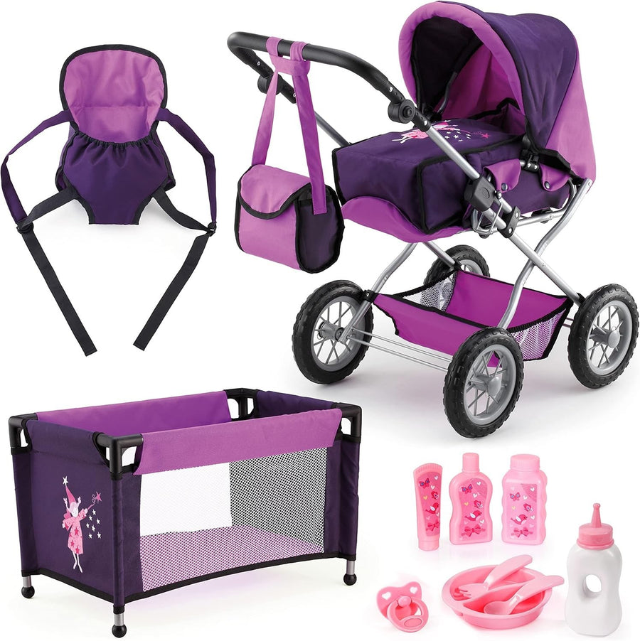 Doll Pram Mega Playset Stroller Carrycot Bed Carrier Accessories