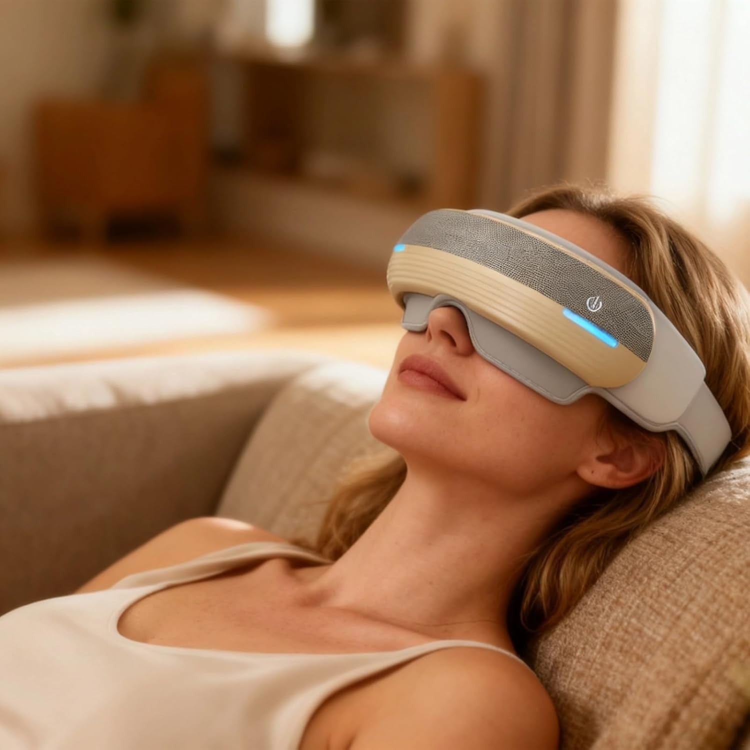 Portable Heated Eye Massager Bluetooth Vibration Sleep Relief