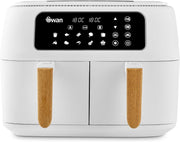 8L Dual Zone Air Fryer 1600–1800W | 13-in-1 Presets | Nordic White