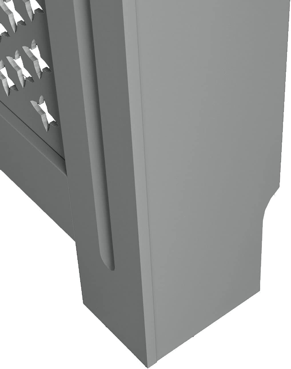 Extra Large Grey Radiator Cover | Modern Cross Slat MDF Cabinet