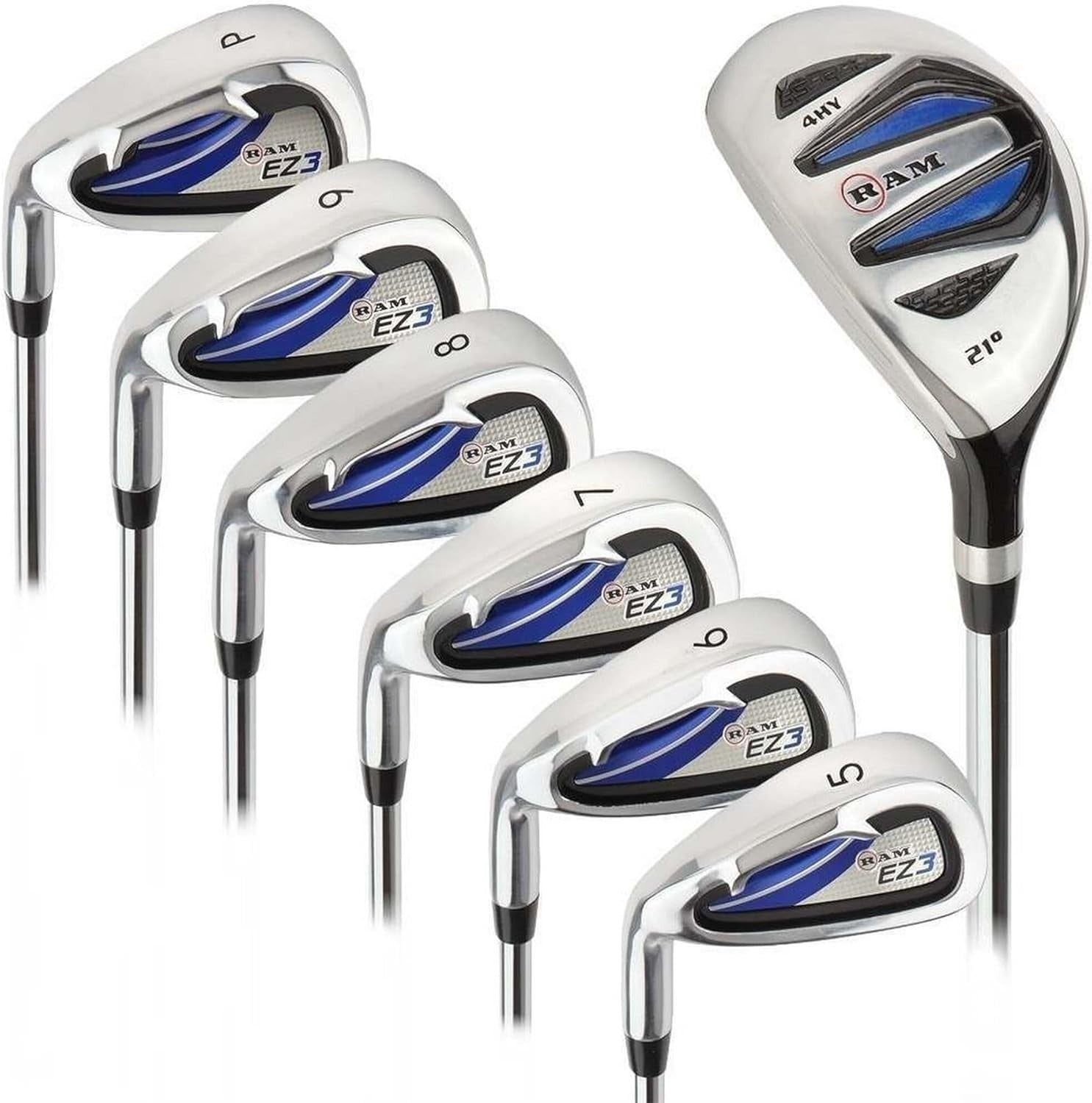 Left Hand Iron Set 5-PW + 4 Hybrid Mens Regular Flex Forgiving Steel