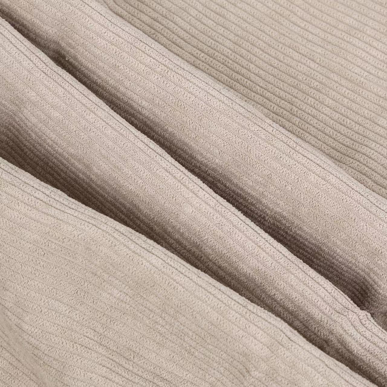 Adult Bean Bag Chair Beige Cord 100cm Foam Filled Sofa Seat for Back Pain