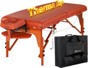 70cm Heated Portable Massage Table Folding Spa Bed Memory Foam Beauty Couch