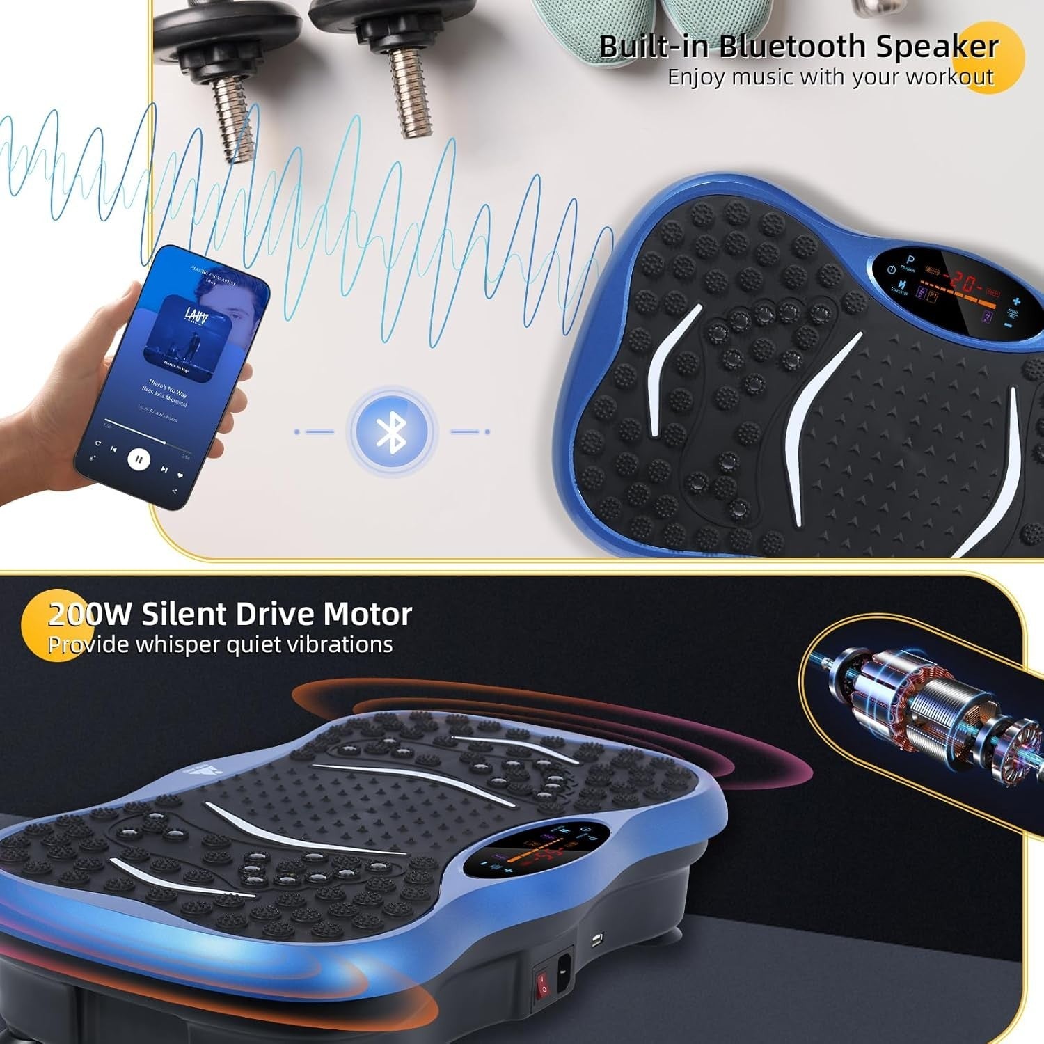 Bluetooth Vibration Fitness Platform 99 Speed Home Body Shaper