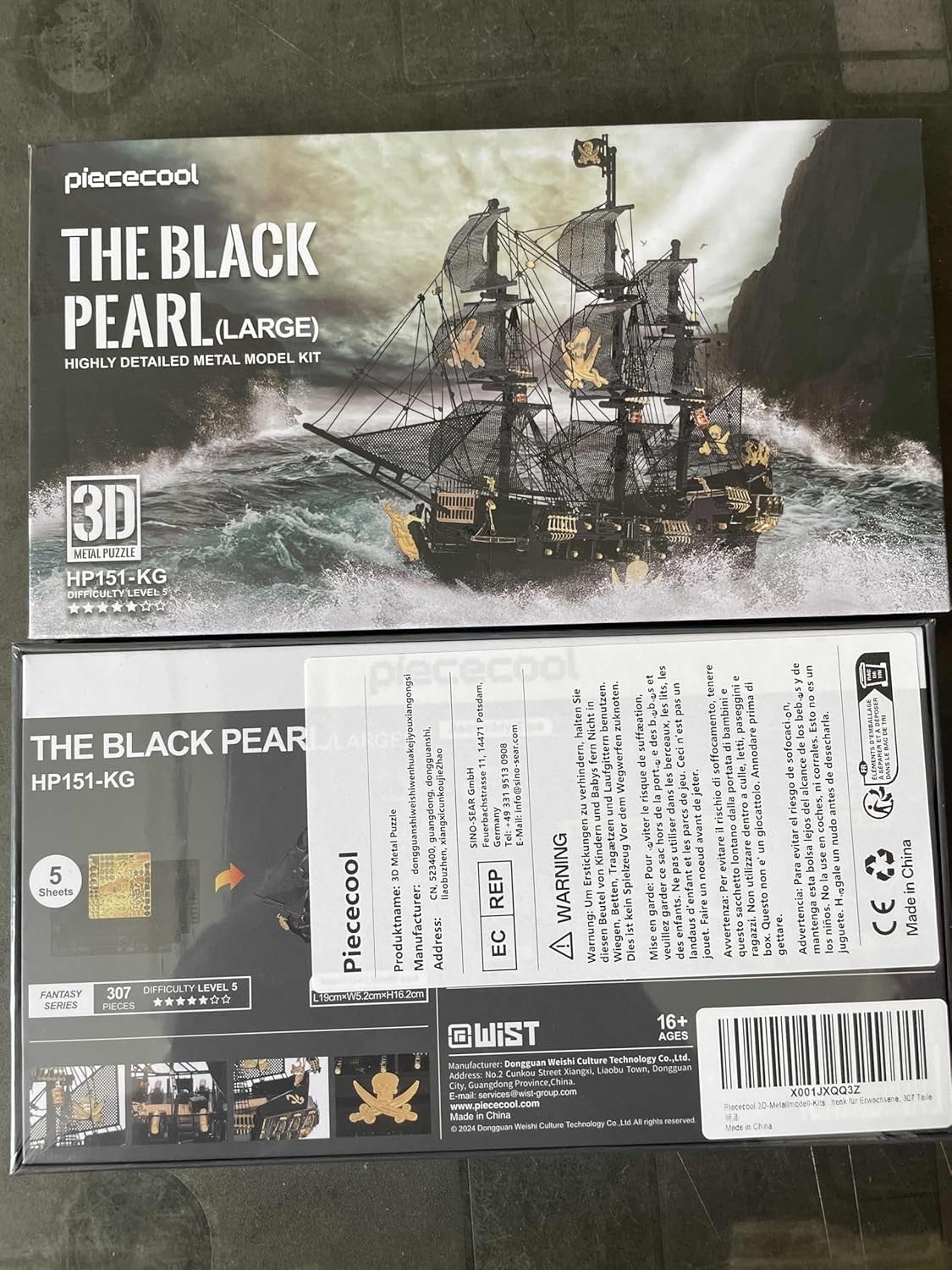 3D Metal Pirate Ship Puzzle Model – Durable DIY Craft for Adults & Teens